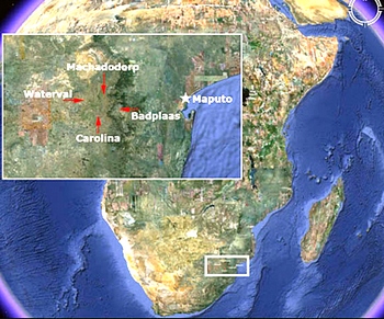 La localizzazione geografica dell'ipotetica metropoli