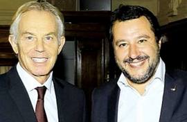 Matteo Salvini con Tony Blair