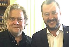 Salvini con Steve Bannon