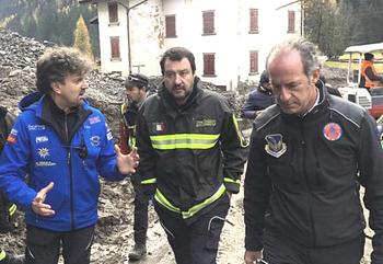 Salvini con Zaia in visita nel Bellunese
