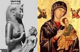 Madonna e bambino, specchio dei preesistenti Iside e Horus