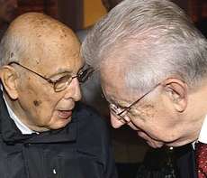 Napolitano e Monti