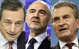 Draghi, Moscovici e Oettinger