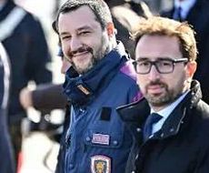 Salvini a Ciampino col ministro Bonafede