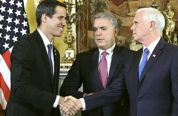 Guaidò con Mike Pence