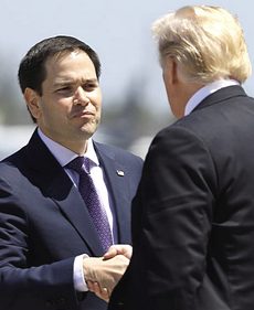 Marco Rubio con Trump