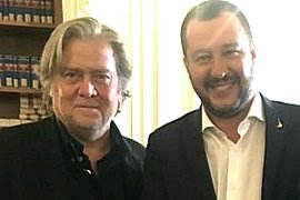 Salvini con Steve Bannon