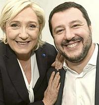 Salvini con Marine Le Pen