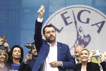 Salvini con Marine Le Pen