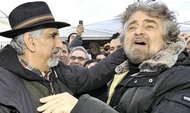 Grillo con Alberto Perino, storico leader NoTav