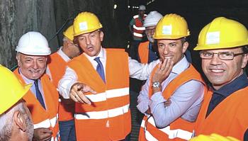 Alberto Cirio nel cantiere di Chiomonte