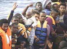 Migranti africani verso l'Italia