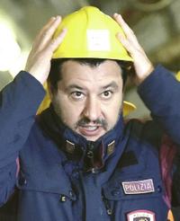 Salvini nel cantiere Tav di Chiomonte