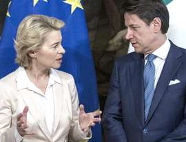 Ursula von der Leyen e Giuseppe Conte