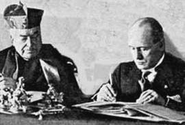 Mussolini e la firma dei Patti Lateranensi