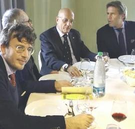 Fusaro a tavola con Albertini ed Emanuele Filiberto