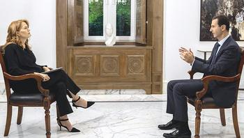 Monica Maggioni con Bashar Assad