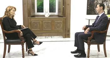 Monica Maggioni con Bashar Assad