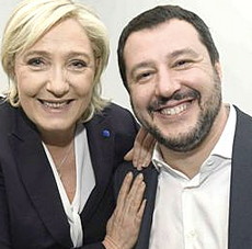 Salvini con Marine Le Pen