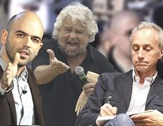 Saviano, Grillo e Travaglio