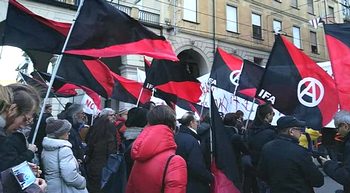 Manifestanti anarchici della Fai