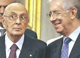 Napolitano e Monti