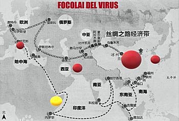 Via della Seta e coronavirus, stessa mappa