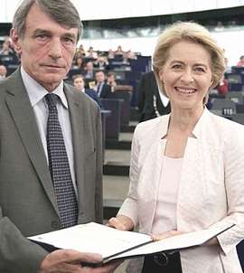 David Sassoli e Ursula von der Leyen