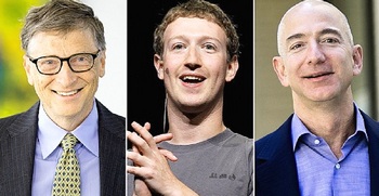 Gates, Zuckerberg e Bezos