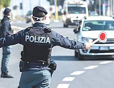 Polizia, posto di blocco