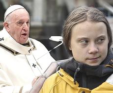 Bergoglio e Greta