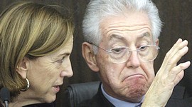 Monti con Elsa Fornero