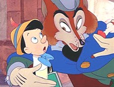 Pinocchio e Volpe, Disney