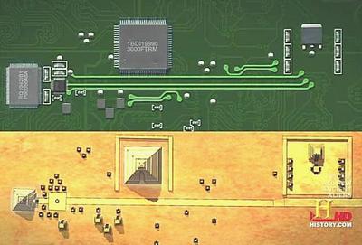 Il raffronto fra la pianta di Teotihuacan e un circuito elettronico