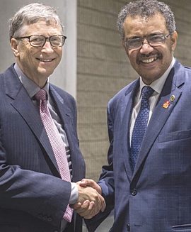 Bill Gates il direttore dell'Oms, Tedros Adhanom Ghebreyesus