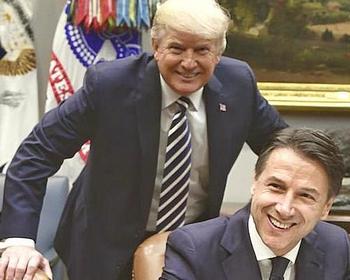 Donald Trump con Giuseppe Conte