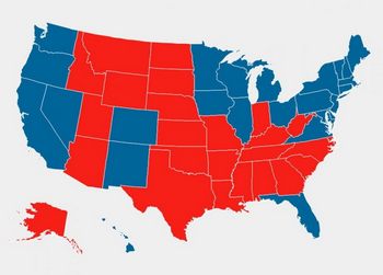 La mappa del voto, contestato da Trump