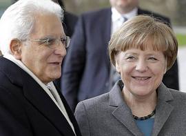 Mattarella e Merkel