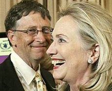 Bill Gates con Hillary Clinton