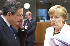 Draghi e Merkel