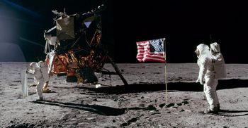 Il "set" della missione lunare Apollo 11