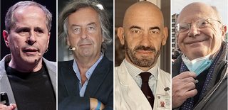 Crisanti, Burioni, Bassetti e Galli