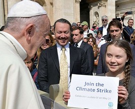 Bergoglio e Greta